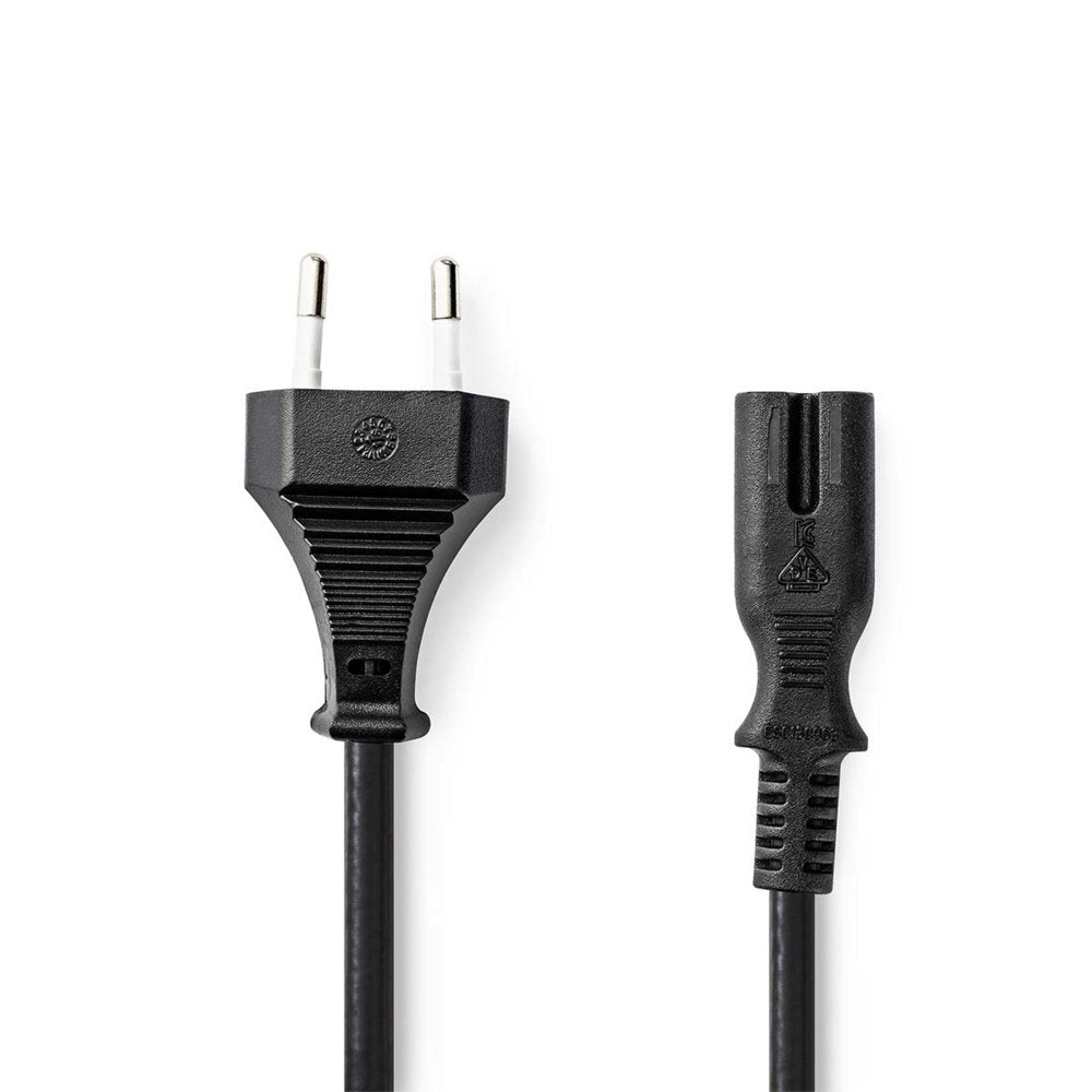 Nedis CEGL11040BK05 | Elektriciteitssnoer | 0,5 m | Eurostekker naar IEC-C7 | Zwart - Matmuis - Matmuis